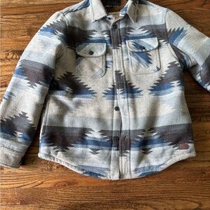 Jachs Men's Jean Jacket - Blue and Gray Pattern